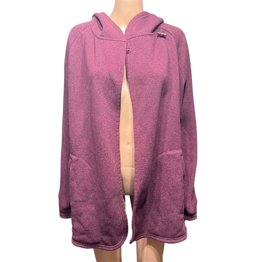 The North Face Women's Crescent Hooded Parka Fleece Cardigan in Blackberry Wine